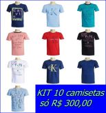 Kit 10 camisetas com escolha de modelo!